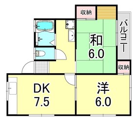 ひよどりハイツの物件間取画像